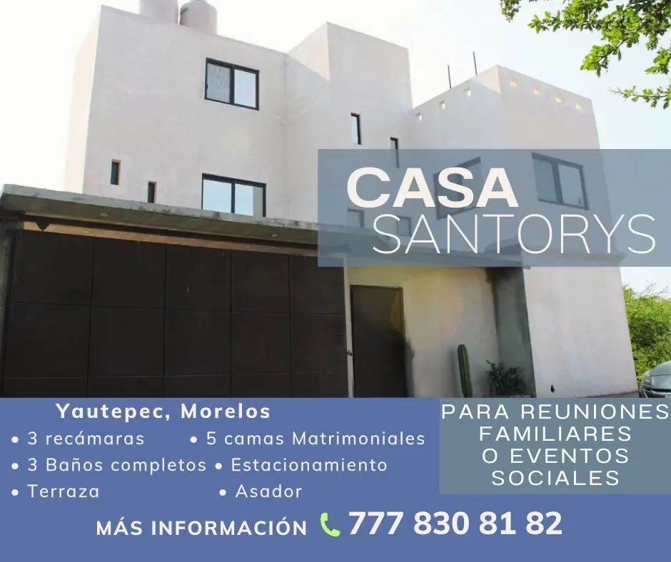 Casa Santorys para reunión familiar o evento social